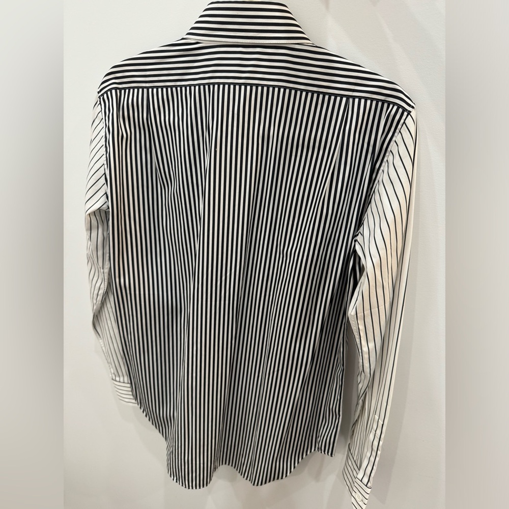 Celine Monochrome Striped Button-Down Shirt View 2